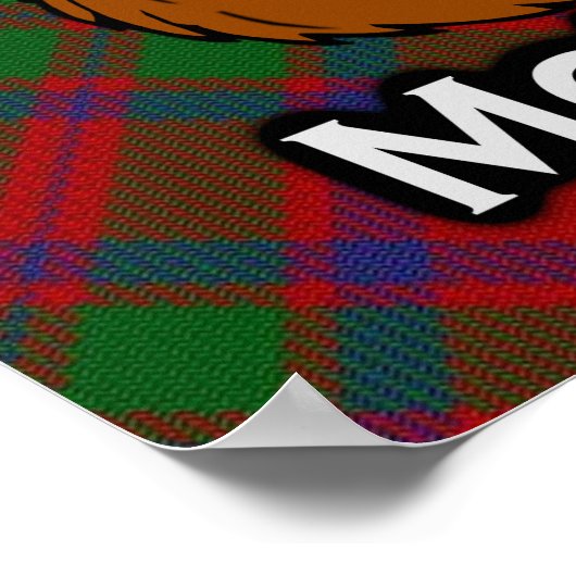 クランマッキントッシュスコットランドタータンチェックポスター ポスター (角)