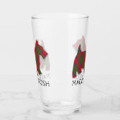 クランマッキントッシュタータンチェックスコットドッグ タンブラーグラス (左)