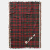 クランマックイーンタータンチェックプレイドカスタムブランケット スローブランケット (正面縦)