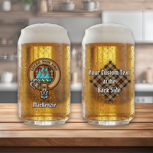 クランマッケンジークレストオーバーブラウン狩りタータンチェック ガラス缶