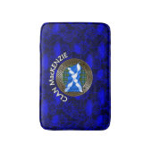 クランマッケンジークレストタータンチェックノットオンティスル バスマット (正面縦)