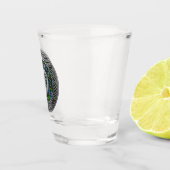 クランマッケンジークレスト&タータンチェックノット ショットグラス (右)