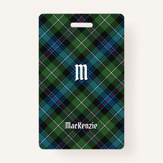クランマッケンジータータンチェックバッジ バッジ (正面)
