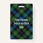 クランマッケンジータータンチェックバッジ バッジ (裏面)