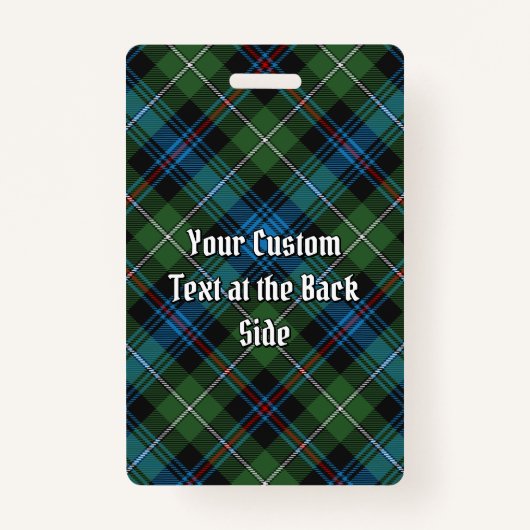 クランマッケンジータータンチェックバッジ バッジ (裏面)