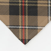 クランマッケンジー狩りブラウンタータンチェックフリースブランケット フリースブランケット (角)