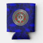 クランマハリスクレスト&タータンチェックノット 缶クーラー (正面)