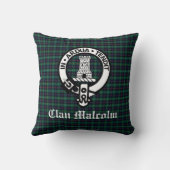 クランマルコムのクレストバッジとタータンチェック クッション (裏面)