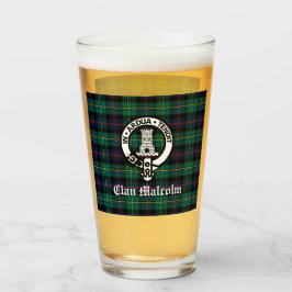 クランマルコムのクレストバッジとタータンチェック タンブラーグラス