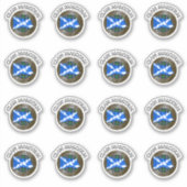 クランマルコムタータンチェックノット&フラグ シール (正面)