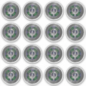 クランマルコルムクレスト&タータンチェックノット シール (正面)