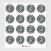 クランマルコルムクレスト&タータンチェックノット シール (シート)