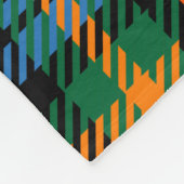 クランマレイプレイドタータンチェックブルーオレンジグリーンチェック フリースブランケット (角)