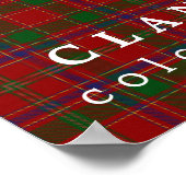 クランマンロカラーズオブスコットランドタータンチェック ポスター (角)