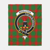クランミドルトンタータンチェックプレイド フリースブランケット (正面)