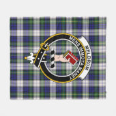 クランメルドルムゴードンドレスタータンチェックプレイド フリースブランケット (正面(横))