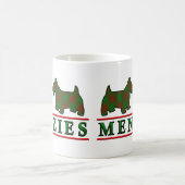 クランメンジーズタータンチェックスコットランドスコッチドッグ コーヒーマグカップ (中央)