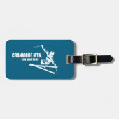 クランモアマウンテンリゾートニューハンプシャースキーヤー ラゲッジタグ (正面横)