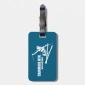 クランモアマウンテンリゾートニューハンプシャースキーヤー ラゲッジタグ (裏面縦)