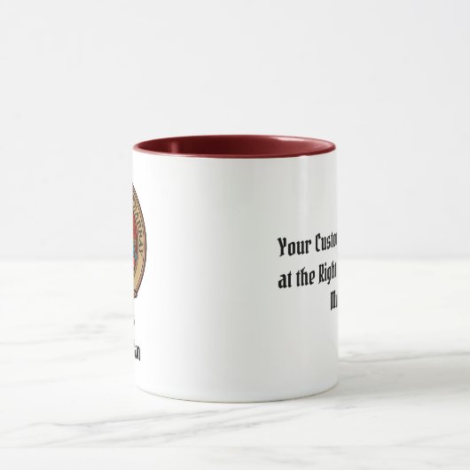 クランモリソンのクレストオーバーレッドタータンチェックマグカップ マグカップ (中央)