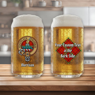 クランモリソンクレストオーバーレッドタータンチェック ガラス缶