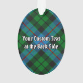 クランモリソンクレストオーバー狩りタータンチェックオーナメント オーナメント (裏面)