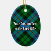 クランモリソンクレストオーバー狩りタータンチェック セラミックオーナメント (裏面)