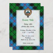 クランモリソンクレストオーバー狩りタータンチェック 招待状 (正面/裏面)