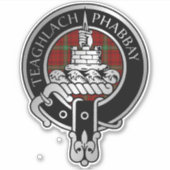 クランモリソンクレスト&タータンチェック シール (正面)