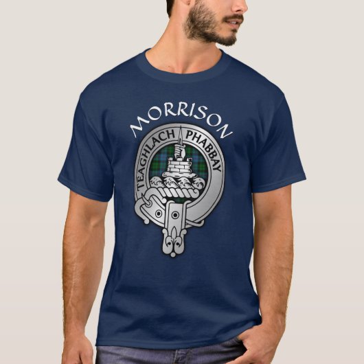 クランモリソンクレスト&狩りタータンチェック Tシャツ (正面)