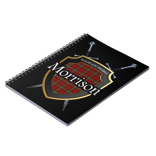 クランモリソンタータンチェックシールド&ソード ノートブック (左側)