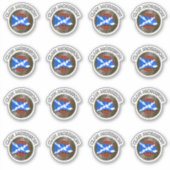 クランモリソンタータンチェックノット&フラグ シール (正面)