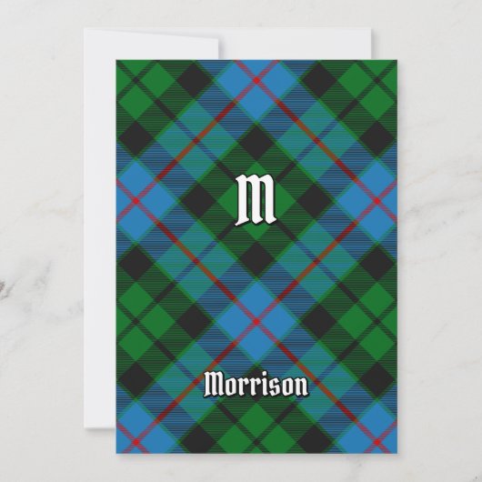 クランモリソン狩りタータンチェック招待状 招待状 (正面)