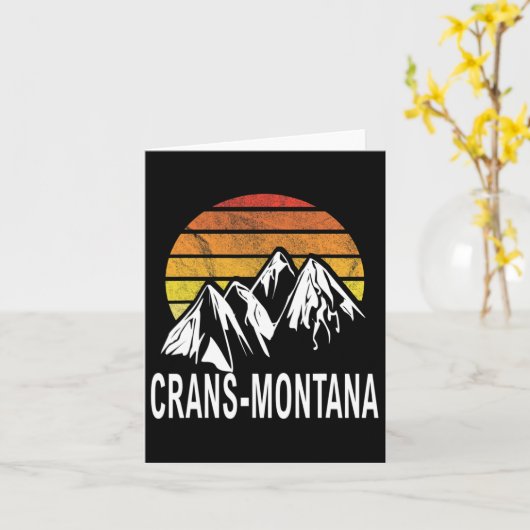 クランモンタナスイスアルプススイススキーリゾートサン カード (黄色い花)