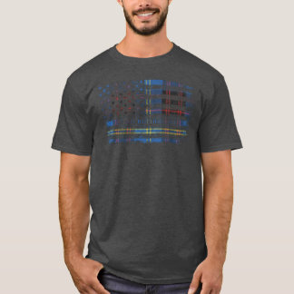 クランラザフォードスコットランドタータンチェック米国国旗kilt Scotl Tシャツ
