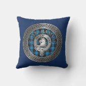 クランラムセイクレスト&狩りタータンチェックノット クッション (裏面)