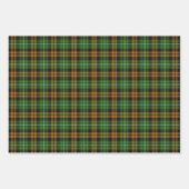 クランラムセイレッドブルー&オレンジ狩りタータンチェック ラッピングペーパーシート (正面3)