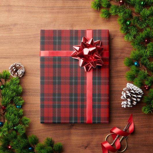 クランラムセータータンチェック ラッピングペーパー (クリスマスギフト)
