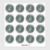 クランラモントクレスト&タータンチェックノット シール (シート)