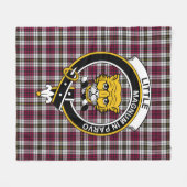 クランリトルドレスタータンチェックプレイド フリースブランケット (正面(横))