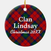 クランリンドセスコティッシュタータンチェック セラミックオーナメント (裏面)