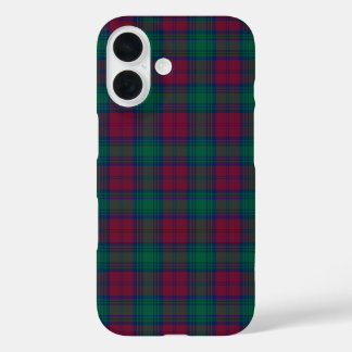クランリンドセータータンチェックマルーン&グリーンプレイド iPhone 16ケース