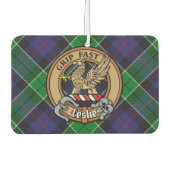 クランレスリークレストオーバー狩りタータンチェック カーエアーフレッシュナー (正面)