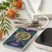 クランレスリークレストオーバー狩りタータンチェック キーホルダー (正面右)