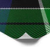 クランレスリークレストオーバー狩りタータンチェック ポスター (角)