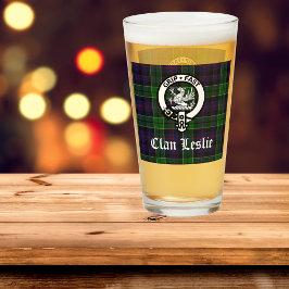 クランレスリークレストバッジとタータンチェック タンブラーグラス