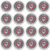 クランレスリークレスト&タータンチェックノット シール (正面)