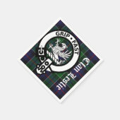 クランレスリータータンチェック&クレスト紙ナプキンス スタンダードカクテルナプキン (角)