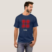 クランレスリーレッドタータンチェック Tシャツ (正面フル)