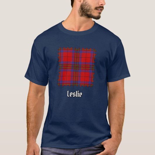 クランレスリーレッドタータンチェック Tシャツ (正面)